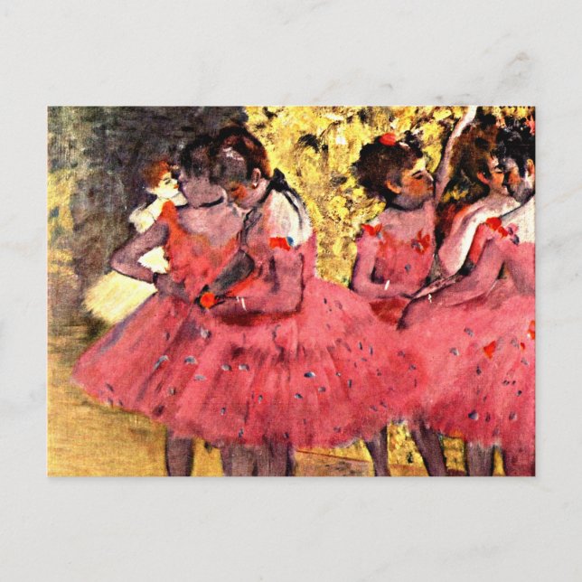 Cartão Postal Degas - Os Dançarinos Rosa (Frente)