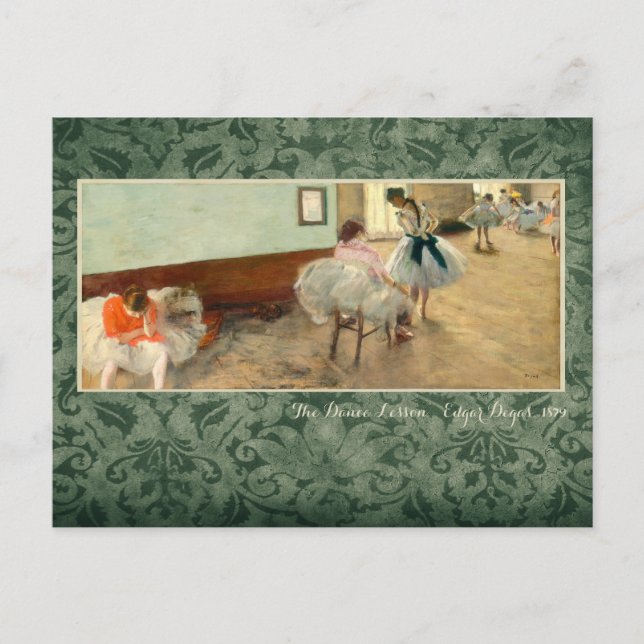 Cartão Postal Degas "The Dance Lesson" (Frente)
