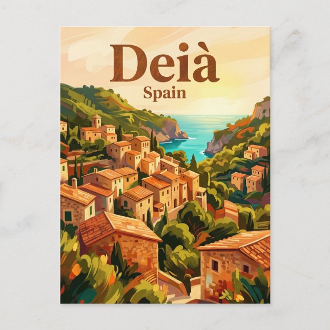 Cartão Postal Deià Espanha (Frente)