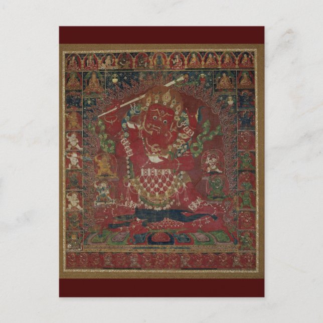 Cartão Postal Deidade Tibetana Budista Rakta Yamari (Frente)