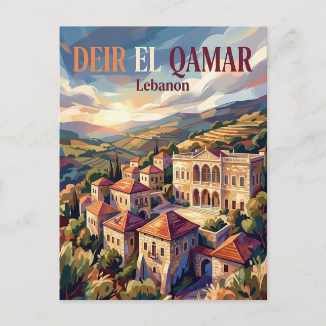 Cartão Postal Deir el Qamar Líbano (Frente)