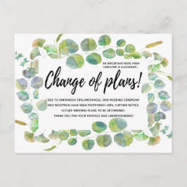 Cartão Postal Deixa a mudança de casamento dos planos adiada can