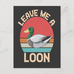 Cartão Postal Deixe-me um mergulhão Pássaro Engraçado Lago Vinta