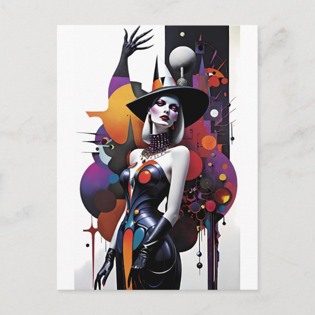 Cartão Postal Deixe que o poder da bruxaria o convença - Ken Gag (Frente)