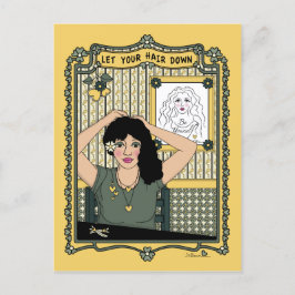 Cartão Postal Deixe seu cabelo para baixo_C_ Postcard