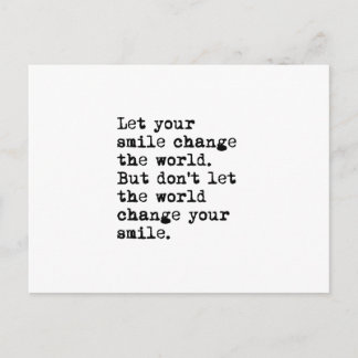 Cartão Postal Deixe Seu Sorriso Mudar O Mundo