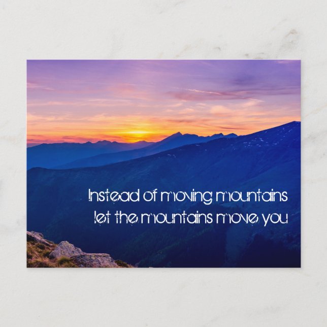 Cartão Postal Deixem as montanhas te mover (Frente)