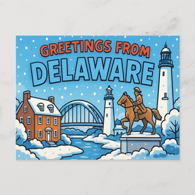 Cartão postal DELAWARE (Frente)