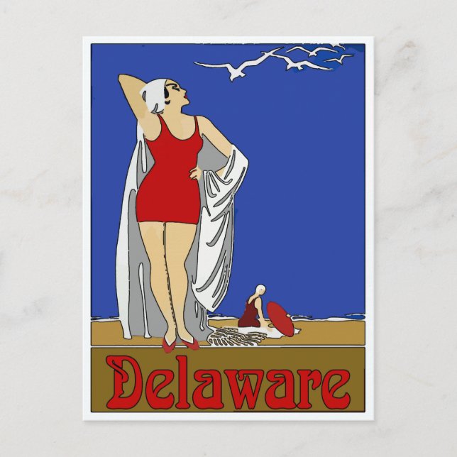 Cartão Postal Delaware Beaches, adicionar texto (Frente)