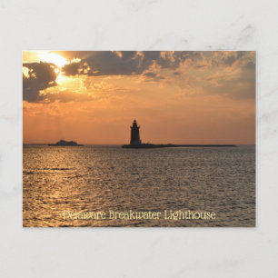 Cartão Postal Delaware Breakwater Lighthouse Cape Henlopen Lewes