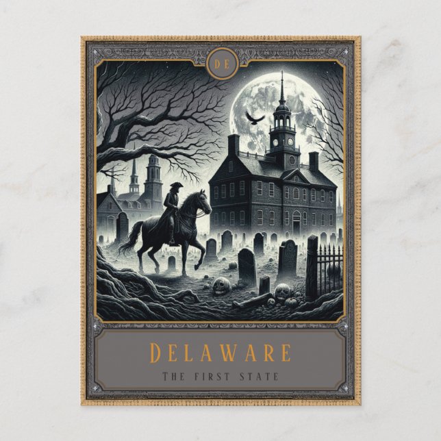 Cartão Postal Delaware | Cartão-postal de arte gótica (Frente)