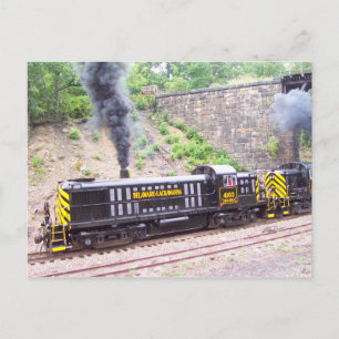 Cartão Postal Delaware Lackawanna Railroad Company Alco RS-3s