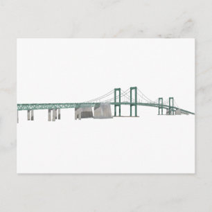 Cartão Postal Delaware Memorial Bridge: Modelo 3D: