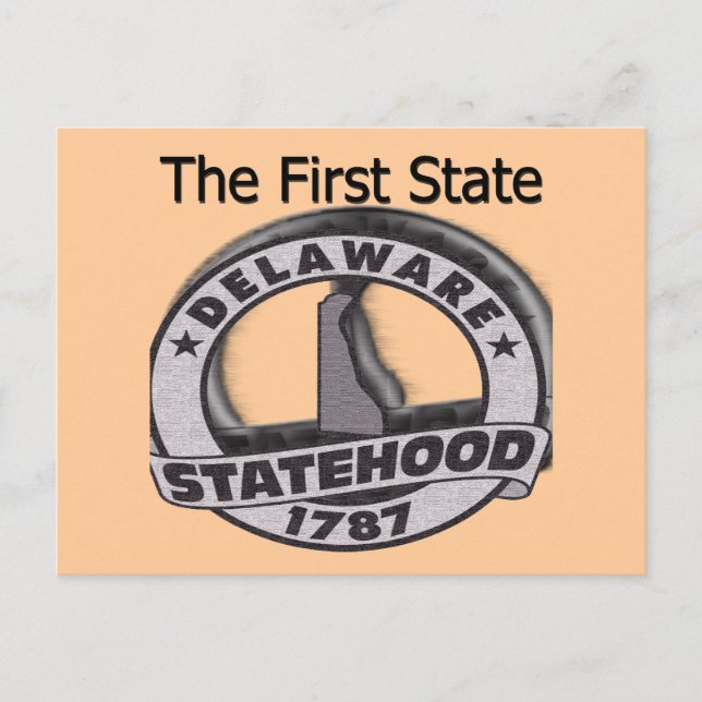 Cartão Postal Delaware O Primeiro Estado (Frente)