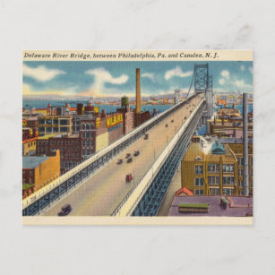 Cartão Postal Delaware River Bridge, PA e NJ