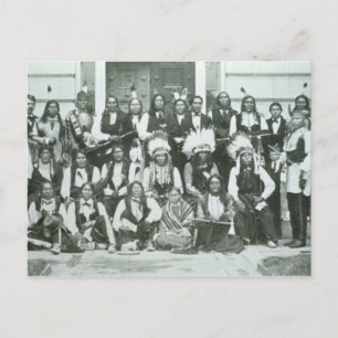 Cartão Postal Delegação indiana dos líderes Sioux em Washingt