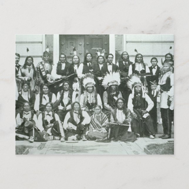 Cartão Postal Delegação indiana dos líderes Sioux em Washington  (Frente)