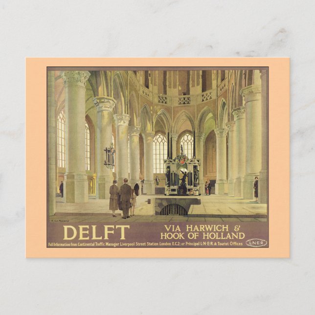 Cartão Postal Delft LNER Poster (Frente)