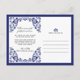 Cartão Postal Delfts Blauw   Imagem Do Solteiro Delft Blue Obrig