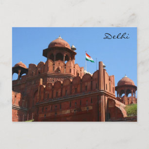 Cartão Postal delhi red fort