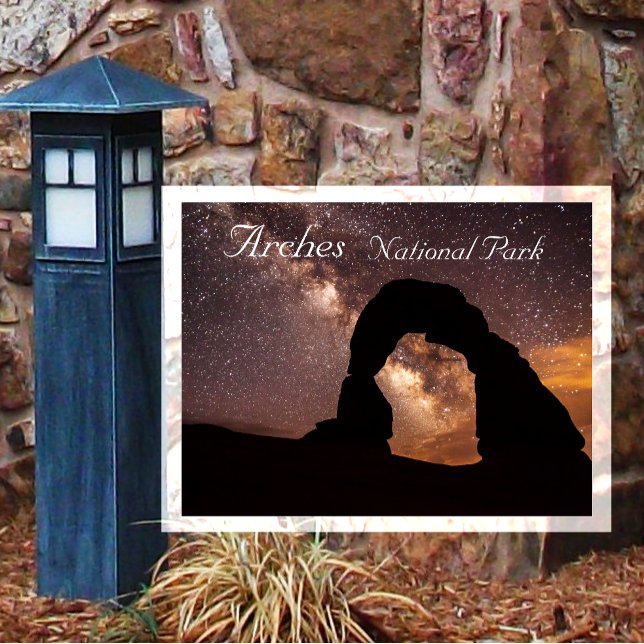 Cartão Postal Delicate Arch Under Starry Sky Arches NP Postcard (Criador carregado)