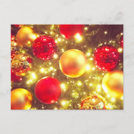 Cartão Postal Delícia de Cluster de Bola de Natal brilhante