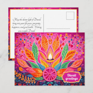 Cartão Postal Delícia Radiante de Diwali