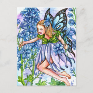 Cartão Postal Delphinium Fairy