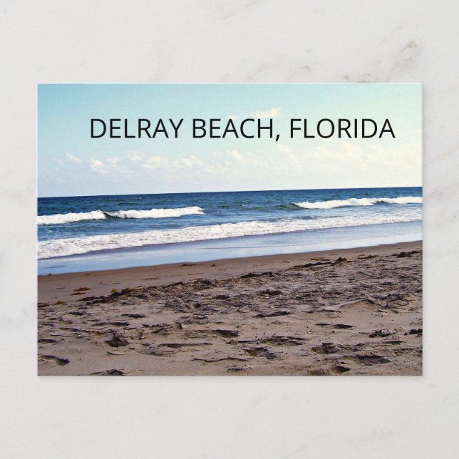 Cartão Postal  Delray Beach Florida Ocean (Frente)