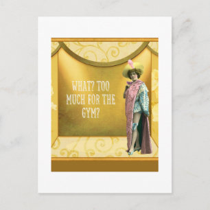 Cartão Postal Demasiado para a academia? Vestido de Rico da Funn