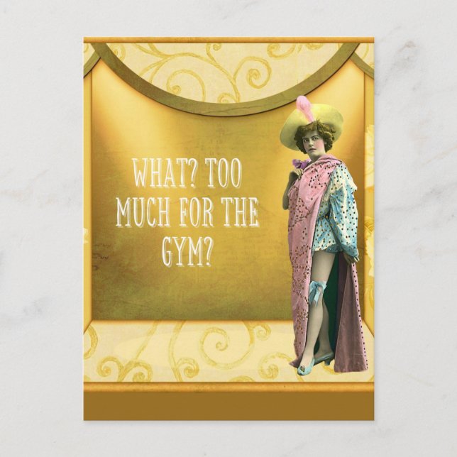 Cartão Postal Demasiado para a academia? Vestido de Rico da Funn (Frente)