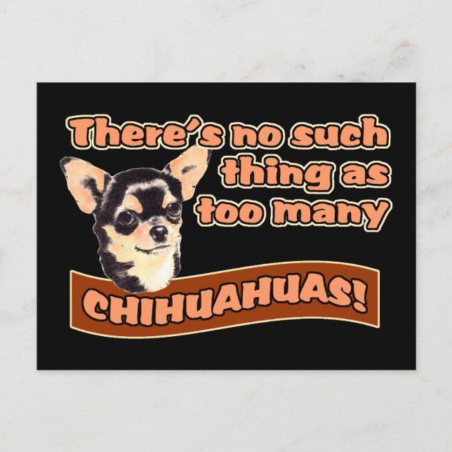 Cartão Postal "Demasiados Chihuahuas" (Frente)