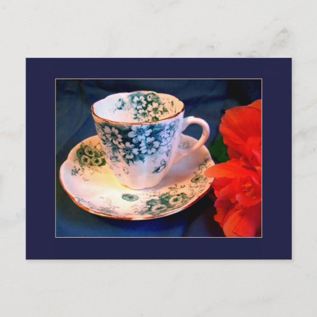 Cartão Postal Demitasse Floral (Frente)