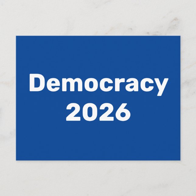 Cartão Postal Democracia 2026 Eleições de Médio Prazo (Frente)