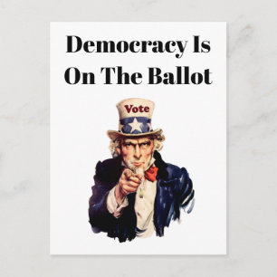 Cartão Postal Democracia Está No Balanço De 2022 (Matte)