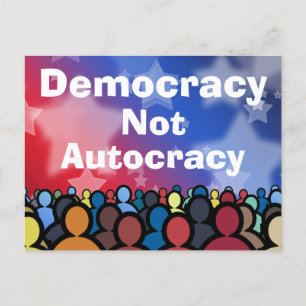 Cartão Postal Democracia Não Autocracia