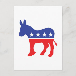 Cartão Postal Democrata Donkey