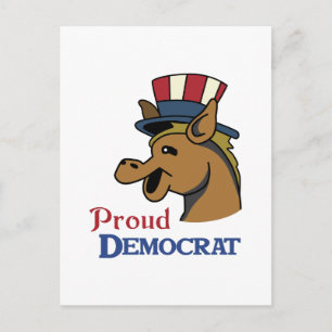 CARTÃO POSTAL DEMOCRATA ORGULHOSO