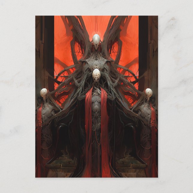 Cartão Postal Demon cria horror à fantasia escura (Frente)