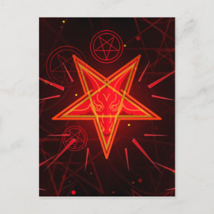 Cartão Postal demônio neon