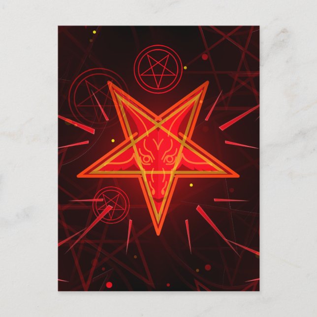 Cartão Postal demônio neon (Frente)