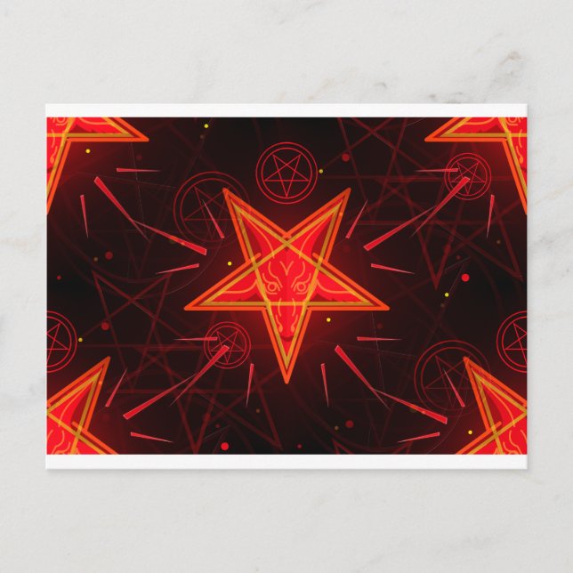 Cartão Postal demônio neon (Frente)