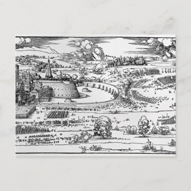 Cartão Postal Demonstração de medidas defensivas (Frente)