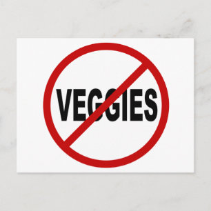 Cartão Postal Demonstração de Sinais de Ódio/Sem Veggies Perm