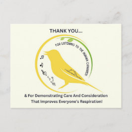 Cartão Postal Demonstrating Care and Consideration