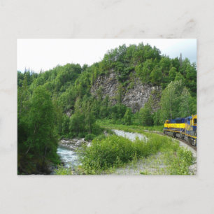 Cartão Postal Denali Express Trem de Férias Fotografia no Alasca