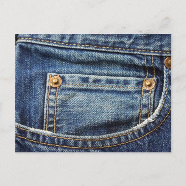 Cartão Postal Denim - Blue Jean Pocket (Frente)