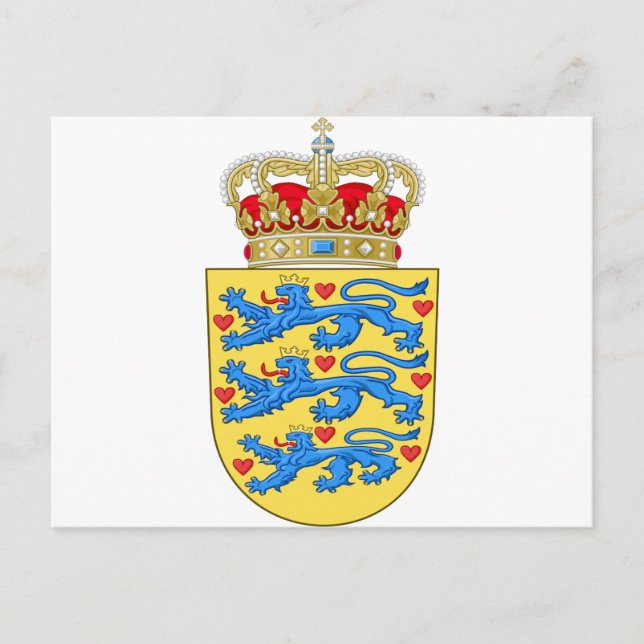 Cartão Postal denmark casaco de braços (Frente)
