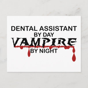 Cartão Postal Dental Assistant Vampire por Noite