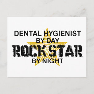 Cartão Postal Dental Hygienist Rock Star